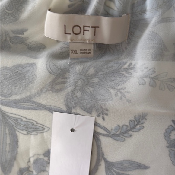 LOFT‎ Women's Blue Floral Top Sz XXL - Picture 8 of 13
